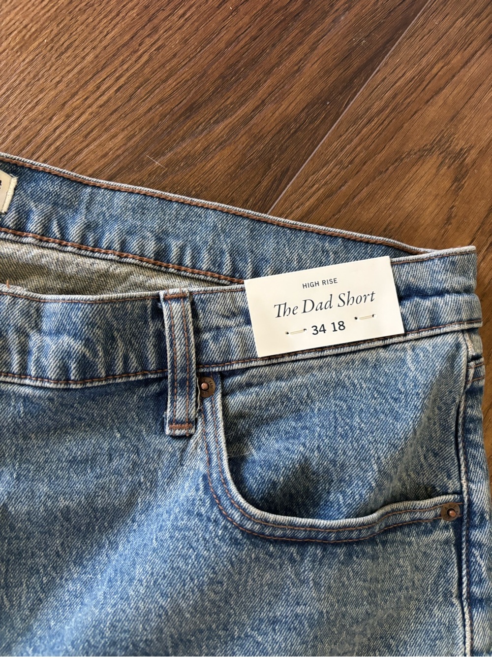 NWT ABERCROMBIE HIGH RISE DAD SHORT 34/18 - Picture 3 of 10